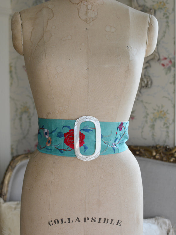 Mother of Pearl with Turquoise Mucha Belt