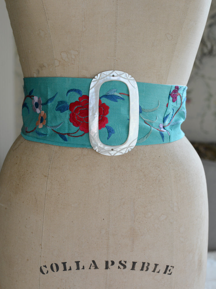 Mother of Pearl with Turquoise Mucha Belt