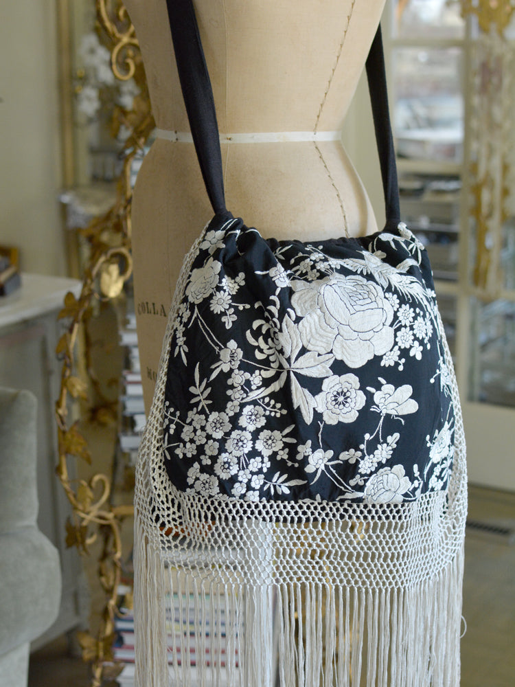 Black & Cream Isabelle Shoulder Bag