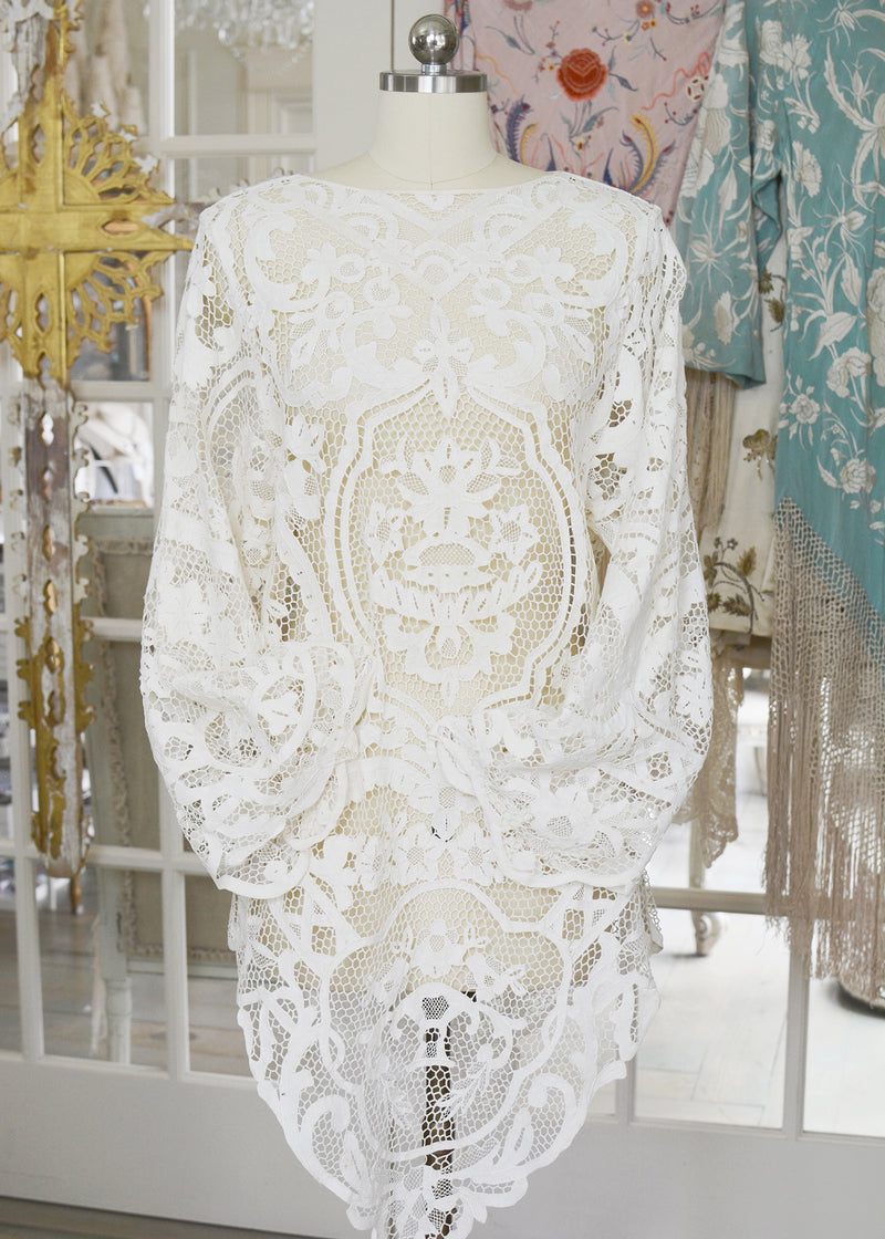 Mirielle Very Fine Antique Hand Made Venetian Lace Dress Jill Garber Couture Mirielle Very Fine Antique Hand Made Venetian Lace Dress Jill Garber Couture