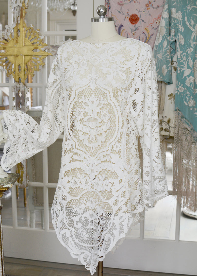 Mirielle Very Fine Antique Hand Made Venetian Lace Dress Jill Garber Couture Mirielle Very Fine Antique Hand Made Venetian Lace Dress Jill Garber Couture