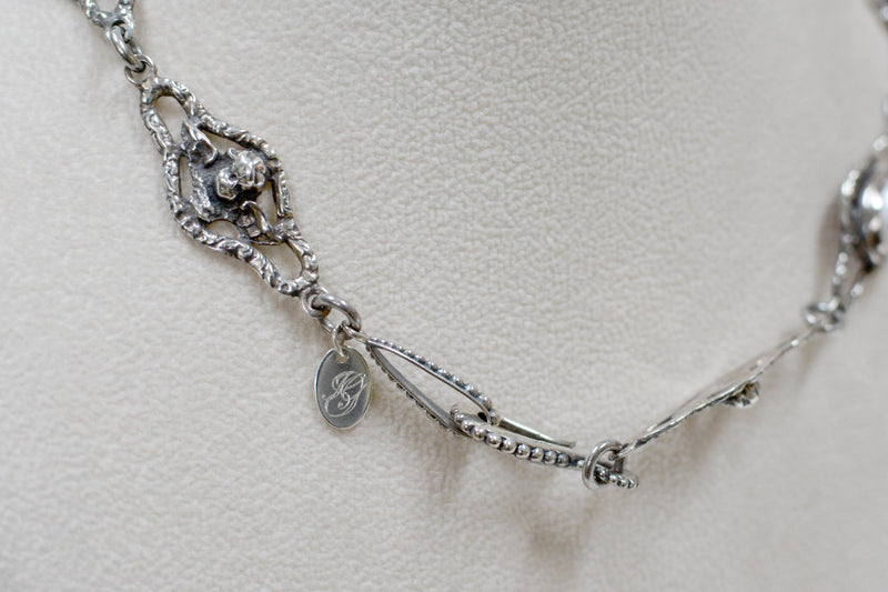 Celestial Angels Drop Necklace with Freshwater Pearls
