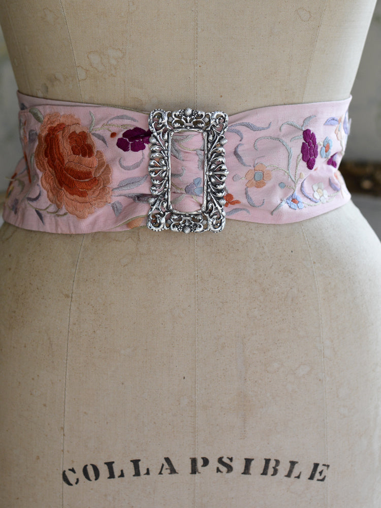 Sterling Silver & Rose Pink Mucha Belt