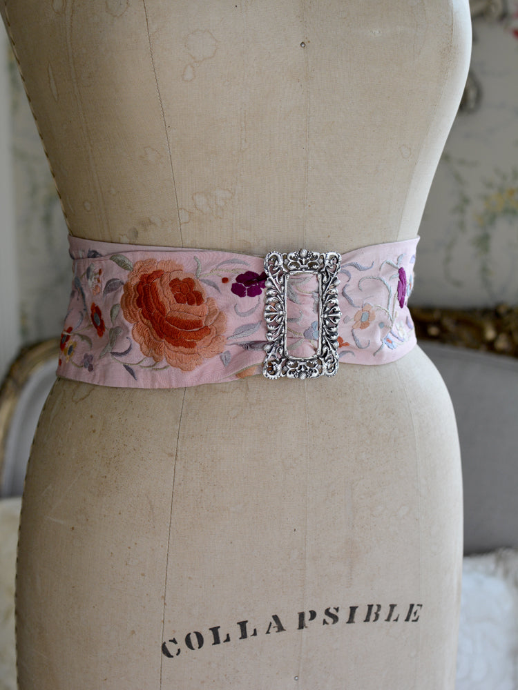 Sterling Silver & Rose Pink Mucha Belt