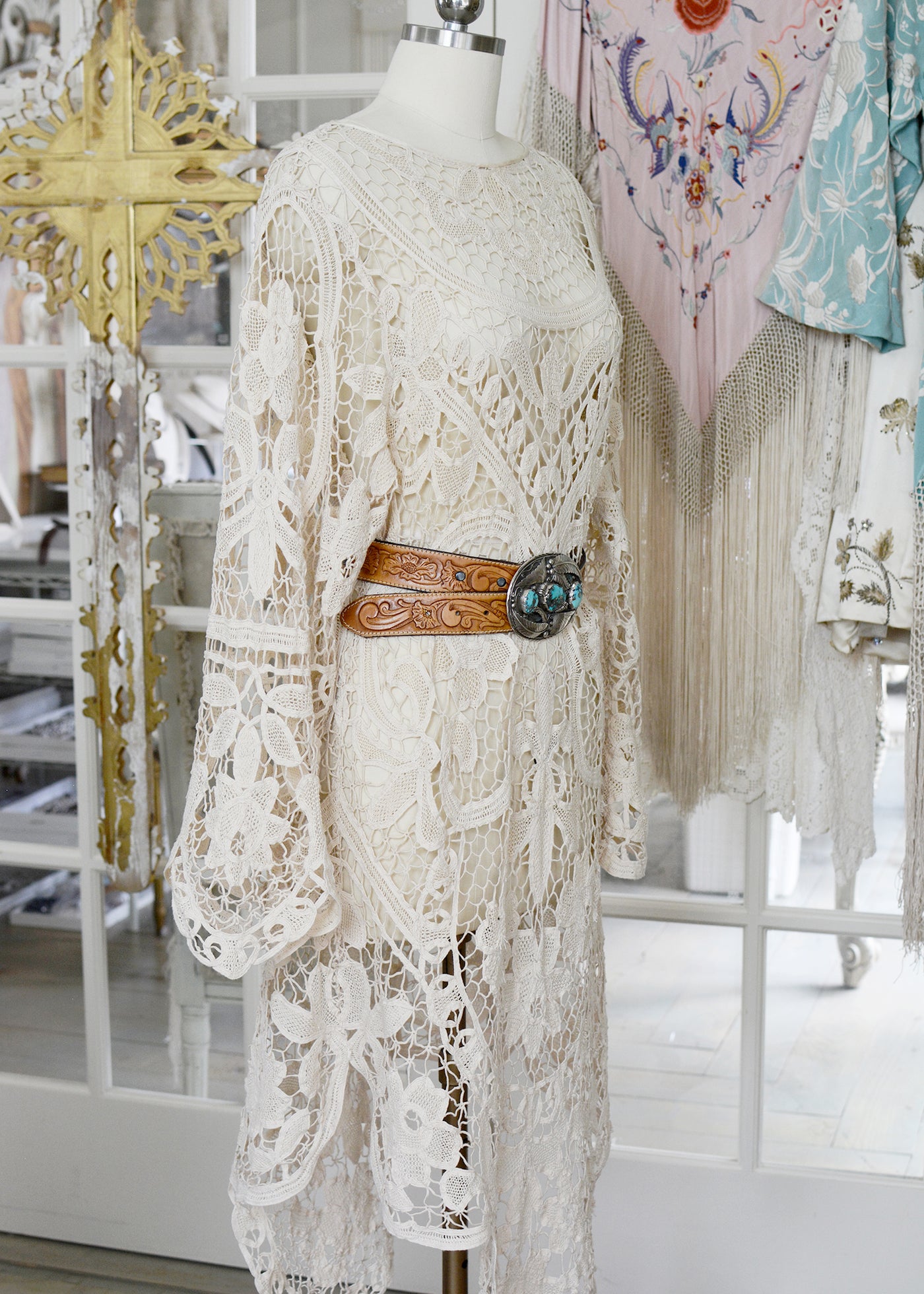 Tish Antique Hand Crochet Venetian Lace Dress – Jill Garber Couture